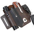 Multitool Leather Sheath Belt Pocket Organizer Storage EDC Pouch for Flashlight Pen